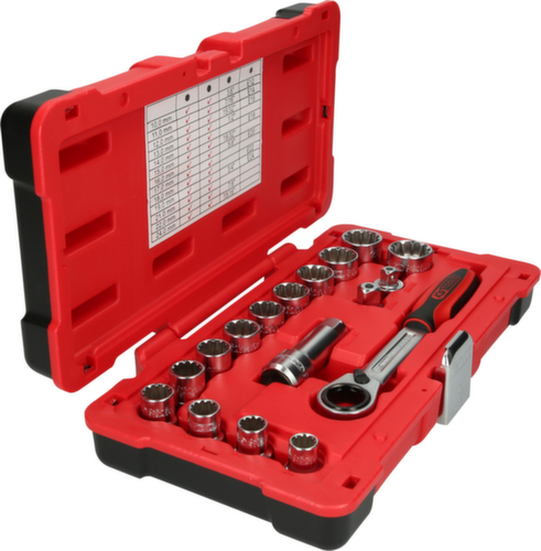 3/8"+1/2" TRIPLEplus dopsleutelset