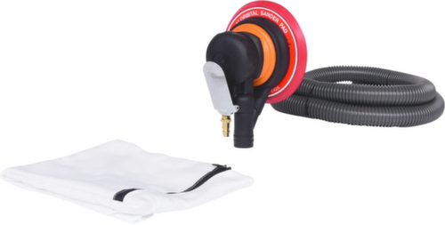 Excentrische schuurmachine met perslucht voor fijn schuren met stofafzuiging