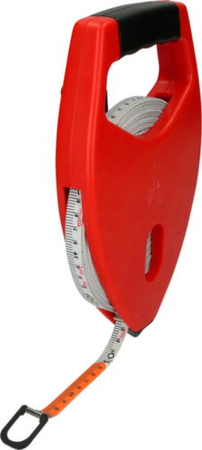 Rolbandmaat met geel stalen meetlint