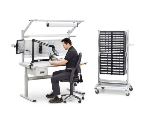 Treston ESD-magazijnwagen voor assortimentskasten