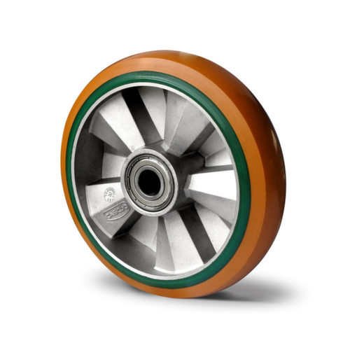 Cascoo Inbouwwiel, draagvermogen 800 kg, Polyurethaan banden