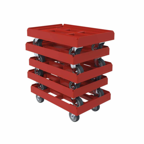 Stapelbare transportwagen, draagvermogen 300 kg, TPE banden