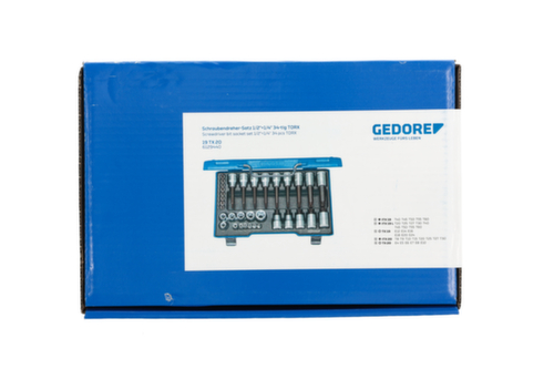 GEDORE 19 TX 20 Schroevendraaierset 1/2"+1/4" 34-delig TX