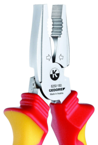GEDORE VDE 8250-180 H VDE Power Combinatietang met mantelisolatie 180 mm