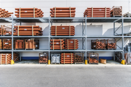 SCHULTE Palletstelling voor 24 pallets, 5965 mm breed, 4 opslagniveaus