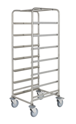 Kongamek Pickwagen met open frame voor kunststof bakken, draagvermogen 150 kg, 7 etages