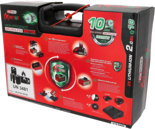 KS Tools eMONSTER Brushless cordless drill and screwdriver set