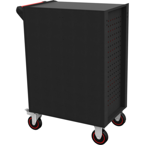 ECOline BLACK/ROT Werkplaatswagen met 7 laden en 598 premium gereedschappen