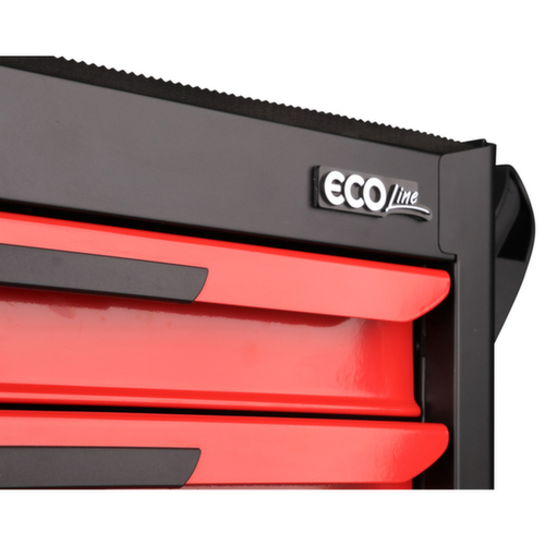 ECOline BLACK/ROT Werkplaatswagen met 7 laden en 598 premium gereedschappen