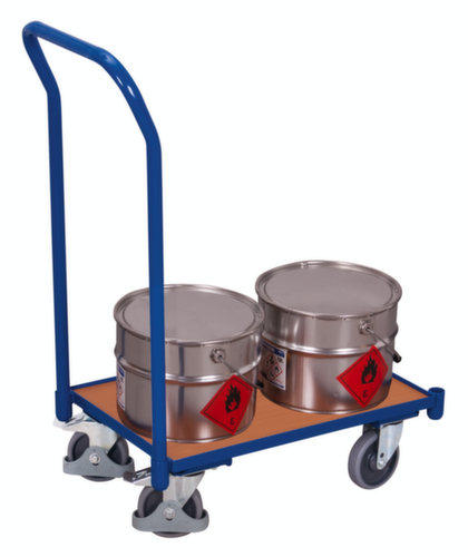 VARIOfit Duwbeugelwagen voor euronorm-bakken, draagvermogen 250 kg, laadvlak lengte x breedte 610 x 415 mm