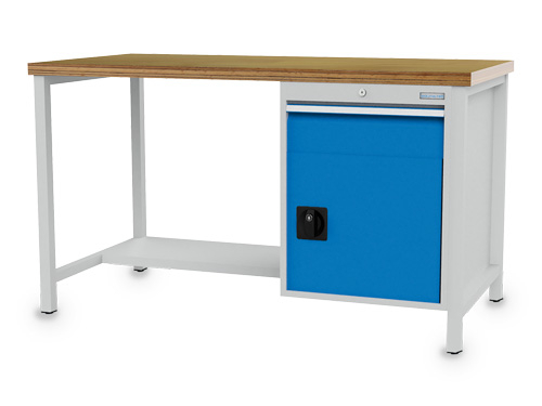 Bedrunka + Hirth werkbank met 1/2 legborden