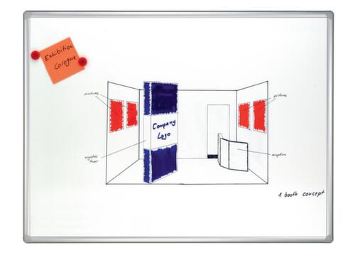 Franken whiteboard voor wandrailsysteem, hoogte x breedte 1000 x 1500 mm