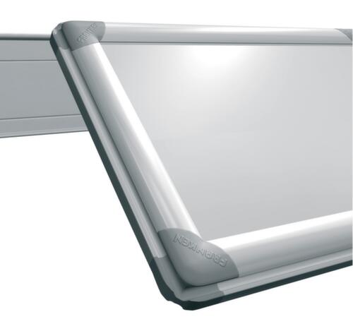 Franken whiteboard voor wandrailsysteem, hoogte x breedte 1000 x 1500 mm