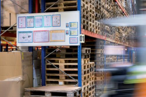 Franken whiteboard voor wandrailsysteem, hoogte x breedte 1000 x 1500 mm