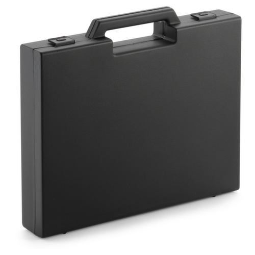 Zwarte kunststof presentatiekoffer gerecycled 260 x 197 x 45 mm