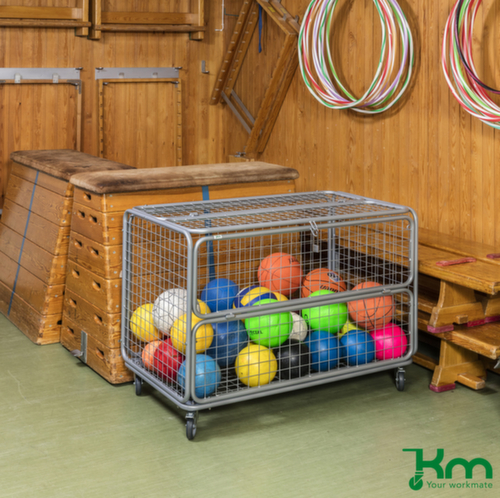 Kongamek Draadgaas bakwagen, draagvermogen 150 kg, laadvlak lengte x breedte 1180 x 662 mm