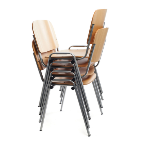 Rocada Houten stapelstoel, natuur, rug recht