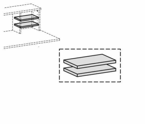 Inlegbord voor balievoorbouw  L