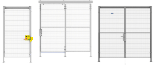 TROAX Deurelement veiligheidshek voor machines met maaswijdte 100x20 mm  L