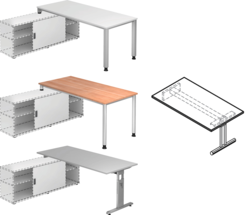 Aanbouwtafel voor sideboard  L