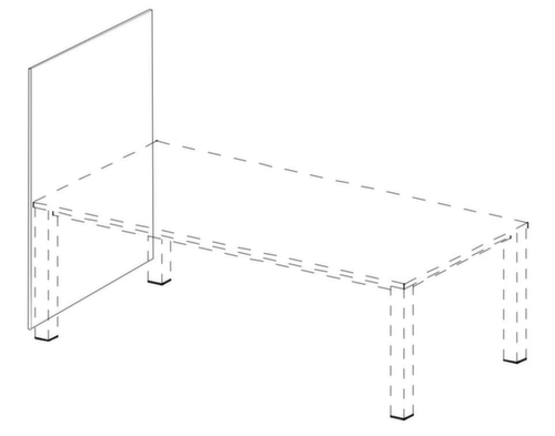 Nowy Styl Baliepaneel E10 voor bureau, breedte 600 mm  L