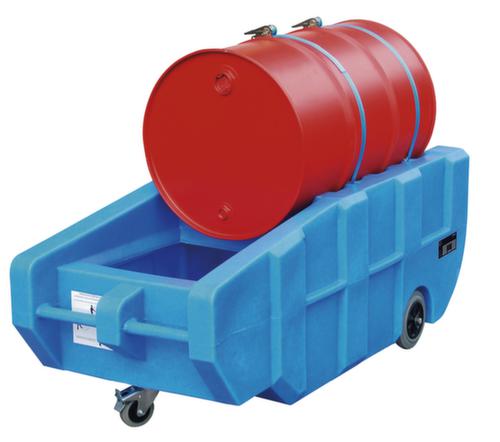 Mobiele PE-opvangbak met spanband, voor 1 x 200 liter vat  L