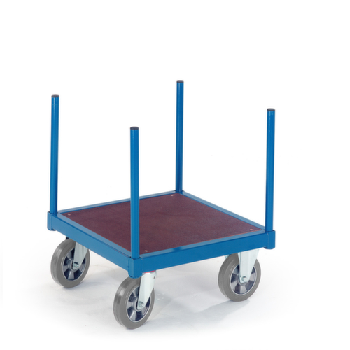 Rollcart Langmateriaalwagen met anti-slip laadvlak en 4 rongen, draagvermogen 1000 kg, laadvlak lengte x breedte 620 x 620 mm  L