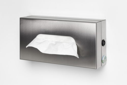 Afsluitbare dispenser voor cosmetische tissues