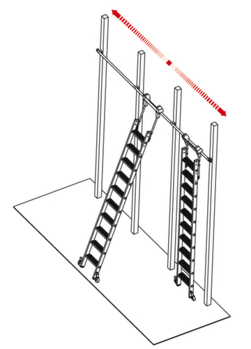 Verrijdbare stellingladder  L