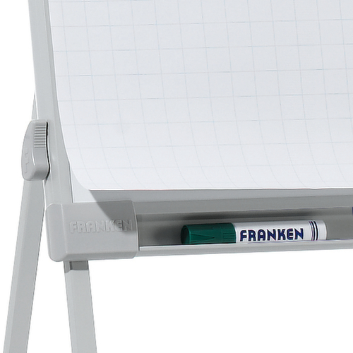 Franken flipover PRO Deluxe Standard met 2 papierhouders, hoogte 1100 - 1880 mm  L