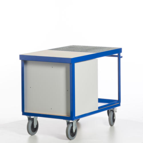 Rollcart Milieu-werkplaatswagen met oliedichte kuip en rooster, draagvermogen 600 kg, laadvlak lengte x breedte 1150 x 700 mm  L