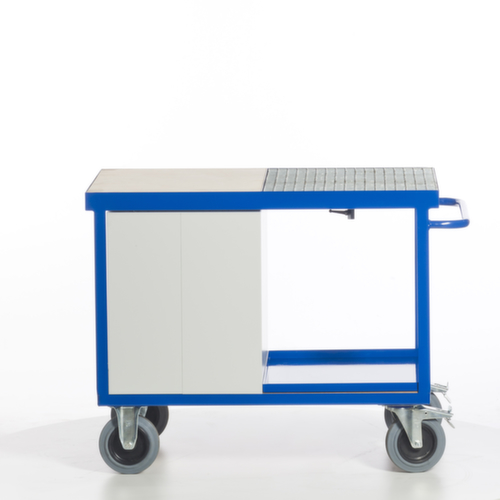 Rollcart Milieu-werkplaatswagen met oliedichte kuip en rooster, draagvermogen 600 kg, laadvlak lengte x breedte 1150 x 700 mm  L