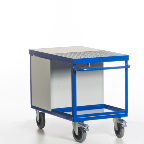 Rollcart Milieu-werkplaatswagen met oliedichte kuip en rooster, draagvermogen 600 kg, laadvlak lengte x breedte 1150 x 700 mm  L