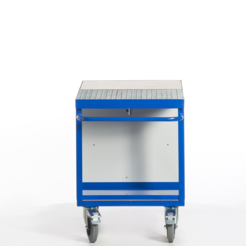 Rollcart Milieu-werkplaatswagen met oliedichte kuip en rooster, draagvermogen 600 kg, laadvlak lengte x breedte 1150 x 700 mm  L