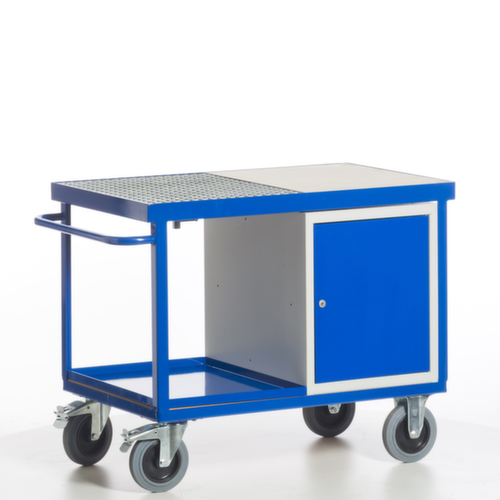 Rollcart Milieu-werkplaatswagen met oliedichte kuip en rooster, draagvermogen 600 kg, laadvlak lengte x breedte 1150 x 700 mm  L