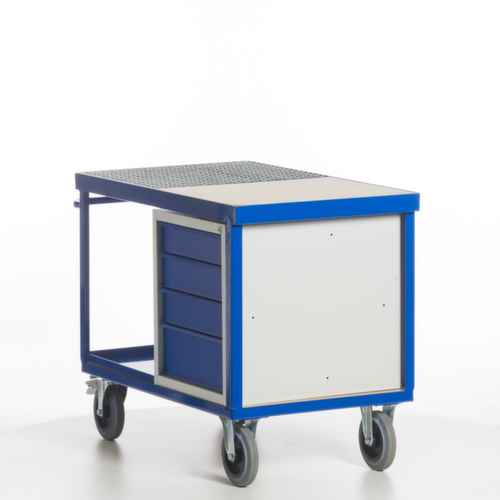 Rollcart Milieu-werkplaatswagen met oliedichte kuip en rooster, draagvermogen 600 kg, laadvlak lengte x breedte 1150 x 700 mm  L