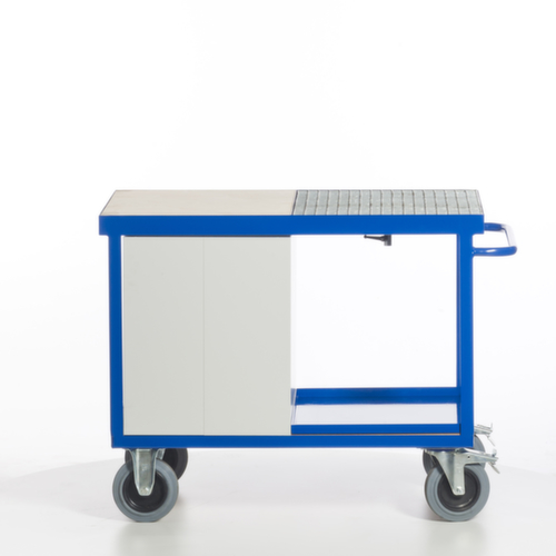 Rollcart Milieu-werkplaatswagen met oliedichte kuip en rooster, draagvermogen 600 kg, laadvlak lengte x breedte 1150 x 700 mm  L