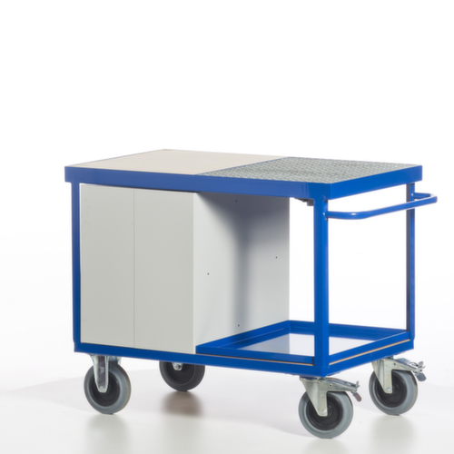 Rollcart Milieu-werkplaatswagen met oliedichte kuip en rooster, draagvermogen 600 kg, laadvlak lengte x breedte 1150 x 700 mm  L