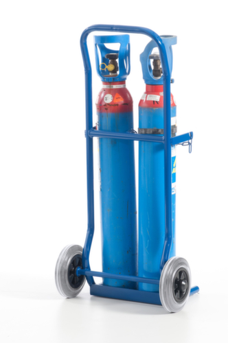 Rollcart Flessenwagen, voor 2x10 l fles, TPE-banden  L