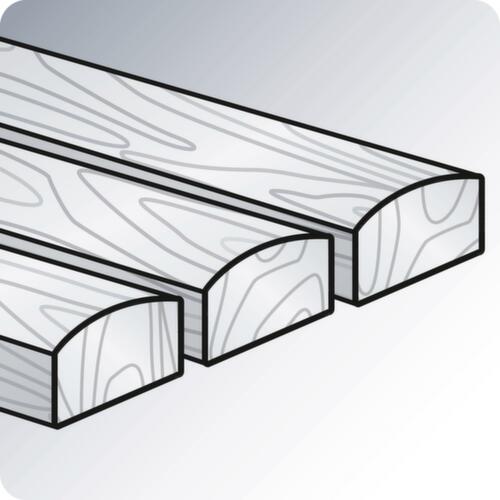 C+P Kleedkamerbank zwartgrijs met haken en houten latten  L