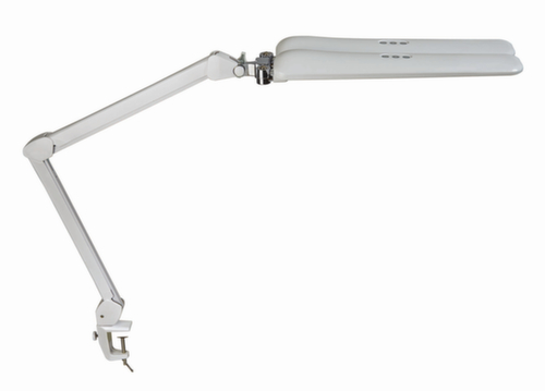 MAUL dimbare LED-werkpleklamp MAULcraft duo met 2 lampkoppen, licht koudwit (daglichtwit), wit  L