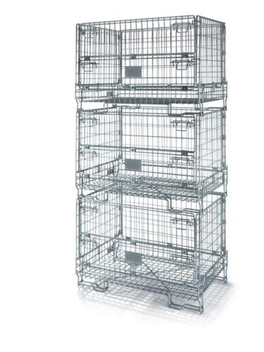 Vouwbare gaasboxpallet met uitneemklep, lengte x breedte 1198 mm x 805 mm  L