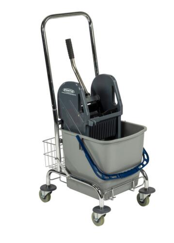 Dweilwagen met mopwringer, 1x27 l emmer in blauw