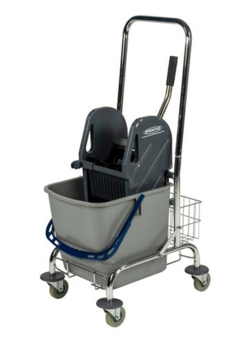 Dweilwagen met mopwringer, 1x27 l emmer in blauw  L