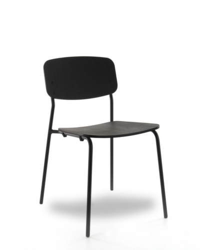 houten kuipstoel SIT-ON BB-4 met 4-voetonderstel, zwart  L