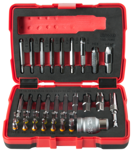 1/4" + 10 mm Torx en binnenzeskant schroeven extractorset