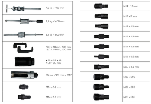 Injector extractorset  L