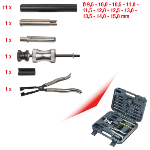 Klepsteel afdichtingsring gereedschap set  L