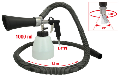 Perslucht reinigingspistool set met afzuiginrichting  L