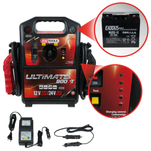 12 V + 24 V batterijbooster  L